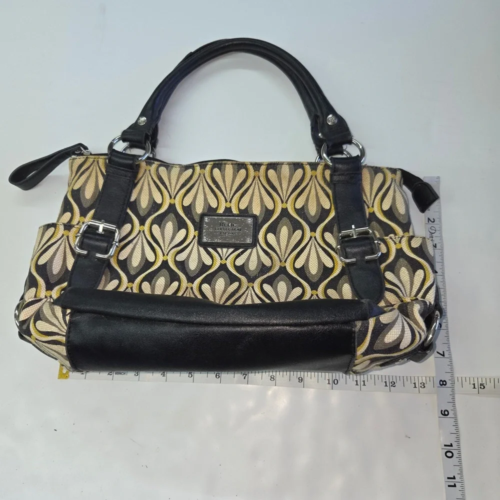 Relic‎ Handbag Geometric Print Black Leather Accents